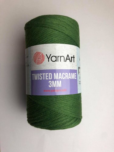 Twisted Macrame 3mm příze   č. 787 zelená