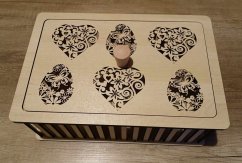 Konstrukce pro vyplétané košíky s víkem 30x20x10cm typ 4 JAVOR