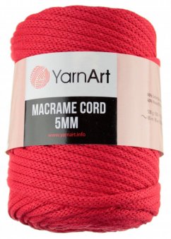 Macrame Cord 5 mm 773  jasně červená