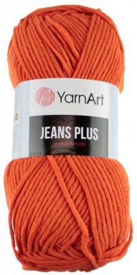 Jeans Plus 85 tmavě oranžová YarnArt