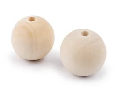 Velké dřevěné korále nelakované Ø50 mm cena za 1 kus