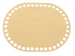 Dno na košík ovál 20x15 cm Přírodní překližka typ D33