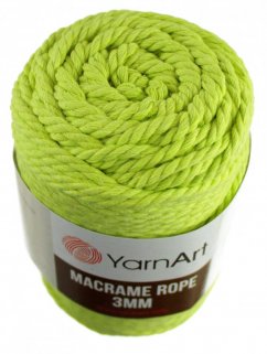 Macrame Rope 755 sv.zelená  3 mm