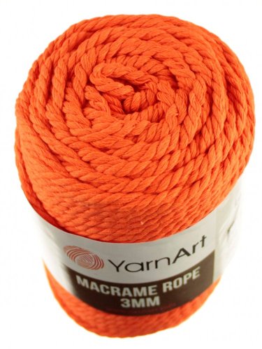 Macrame Rope 800 oranžová 3 mm