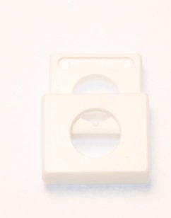 Brzdička plastová na kulatou šnůrku 20mm Bílá