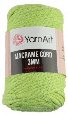 Macrame Cord 3 mm  755 světle zelená YarnArt
