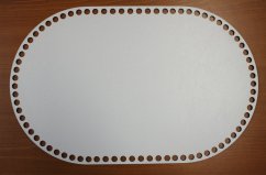 Dno na košík ovál 40X25 cm BÍLÁ typ D29