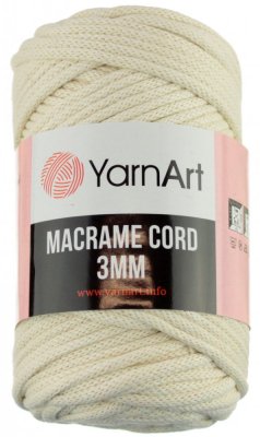 Macrame Cord 3 mm 752 smetanová YarnArt