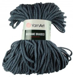 Šňůry Macrame Braided příze  761 YarnArt modrošedá