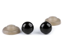 Bezpečnostní oči s pojistkou  6 mm  černé , cena za 2 kusy , pár