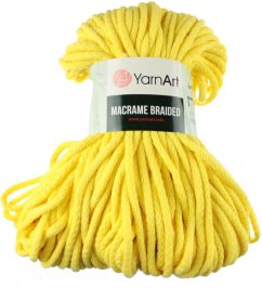 Šňůry Macrame Braided příze  754  YarnArt žlutá