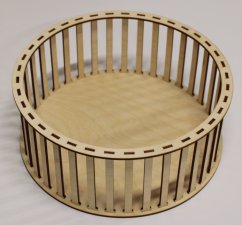 Konstrukce pro vyplétané košíky 25x10cm  kruh typ R1