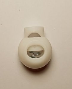 Brzdička plastová kulatá 16 mm    bílá