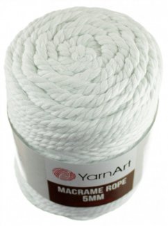 Macrame Rope 751 bílá 5 mm