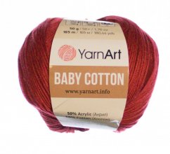 Baby Cotton  YarnArt 427 středně červená