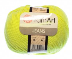 Jeans 58 neonově žlutá YarnArt
