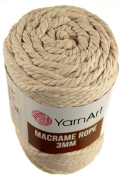 Macrame Rope 753 béžová 3 mm