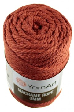 Macrame Rope 785 cihlová  3 mm