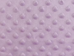 Minky s 3D puntíky  béžová cena za 0,5 m fialová lila