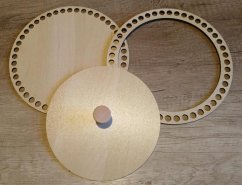 Set prstenec + dno + víko + knopka- dekor JAVOR 20 cm typ 2
