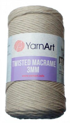 Twisted Macrame 3mm příze   č.753 béžová