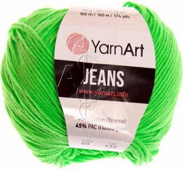 Jeans YarnArt - Materiál složení - 55% bavlna 45% akryl