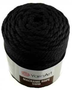 Macrame Rope 750 černá 5 mm