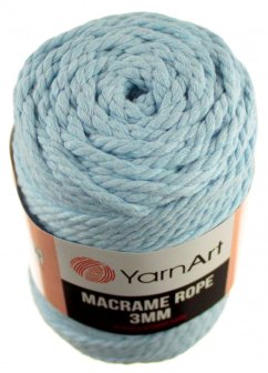 Macrame Rope 760 sv.modrá 3 mm