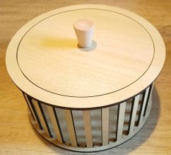 Konstrukce pro vyplétané košíky s víkem 20x10cm kruh typ T2 Javor
