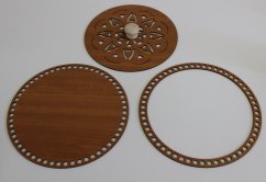 Set prstenec + dno + víko + knopka - dekor Třešeň  25 cm typ 3