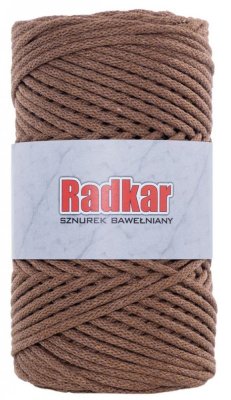 Bavlněná šňůra 3mm - tmavý karamel (740) - s jádrem - 100m