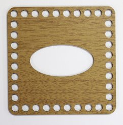 Víko na kapesníky 13,5 X13,5  cm Dub Zlatý