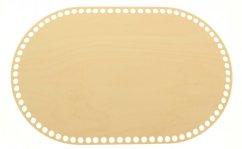 Dno na košík ovál 40x25 cm Přírodní překližka typ D29