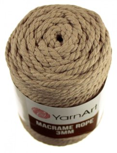 Macrame Rope 768 sv hnědá 3 mm