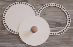 Set prstenec + dno + víko + knopka-  dekor BÍLÁ 20 cm typ 2