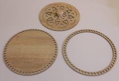 Set prstenec + dno + víko + knopka - dekor DUB II  25 cm typ 3