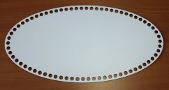 Dno na košík ovál 40X20 cm BÍLÁ typ D27