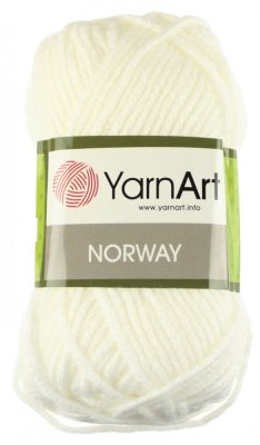Norway  protižmolková příze YarnArt 150 bílá