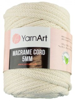 Macrame Cord 5 mm 752 krémová
