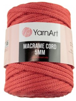 Macrame Cord 5 mm barva 785 červená