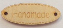 Štítek dřevěný oválný handmade 3cm