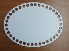 Dno na košík ovál 20X15 cm BÍLÁ typ D22