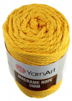 Macrame Rope 764 žlutá 3 mm