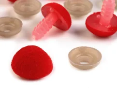 Bezpečnostní nos/čumák sametový 11x14 mm cena za 1 kus červená jahoda