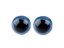 Bezpečnostní oči  12 mm Černé  lem modrý  , cena za pár 2 kusy 2 jakost