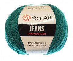 Jeans 63 smaragdová YarnArt