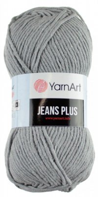 Jeans Plus 46 šedá YarnArt