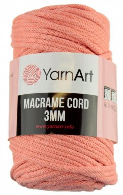Macrame Cord 3 mm 767 lososová YarnArt