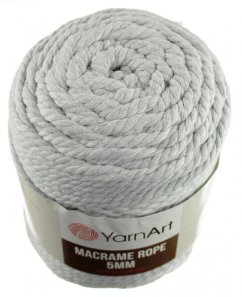 Macrame Rope 756 sv. šedá 5 mm
