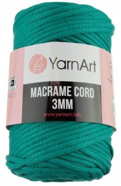 Macrame Cord 3 mm 783 smaragdová YarnArt